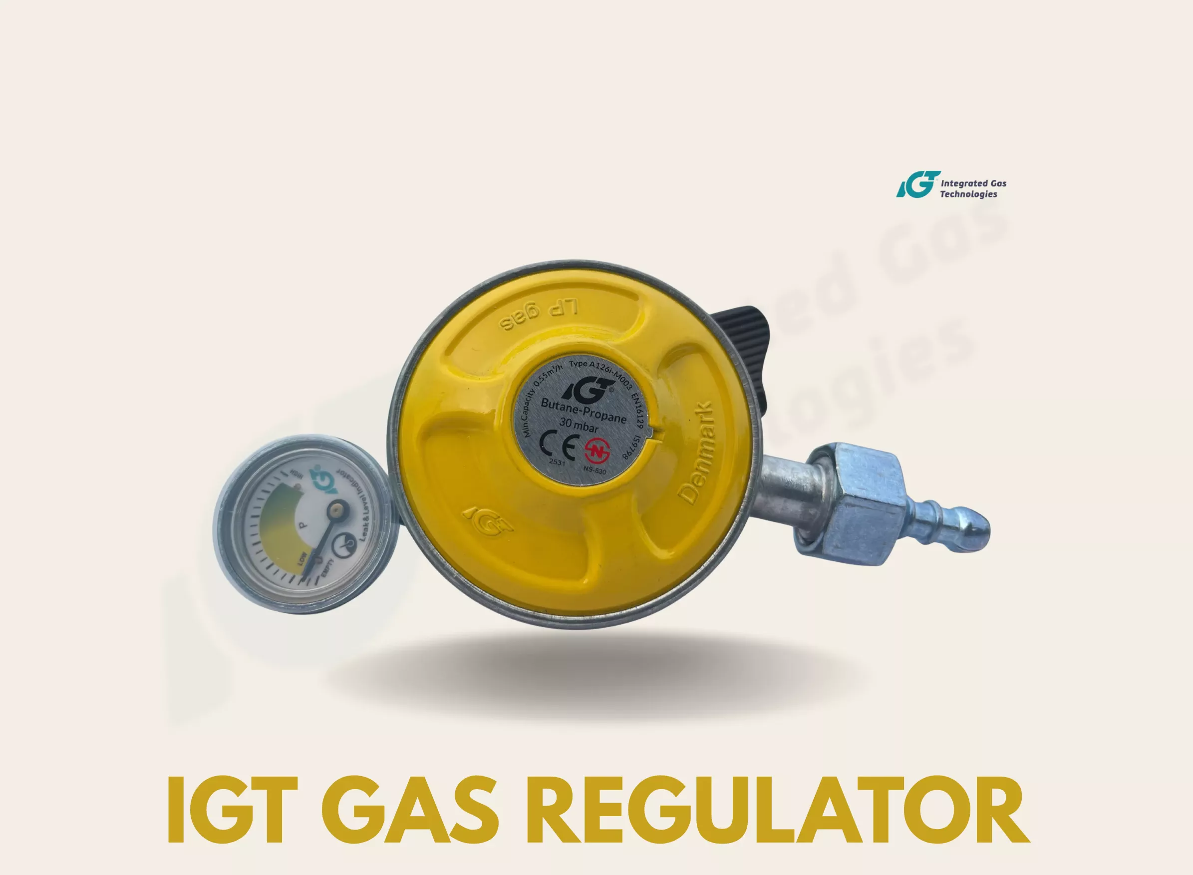 Original IGT Denmark Auto-Cut LPG Gas Safety Regulator (with Safety Switch & 2-Year Replacement Warranty) angle 7